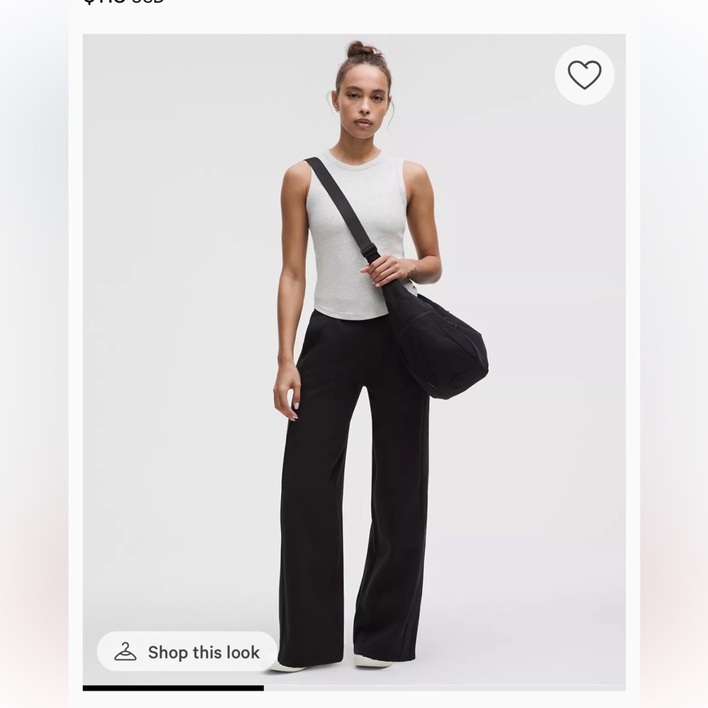 Lululemon Athletica Black Wide-Leg Pants - Picture 2 of 5